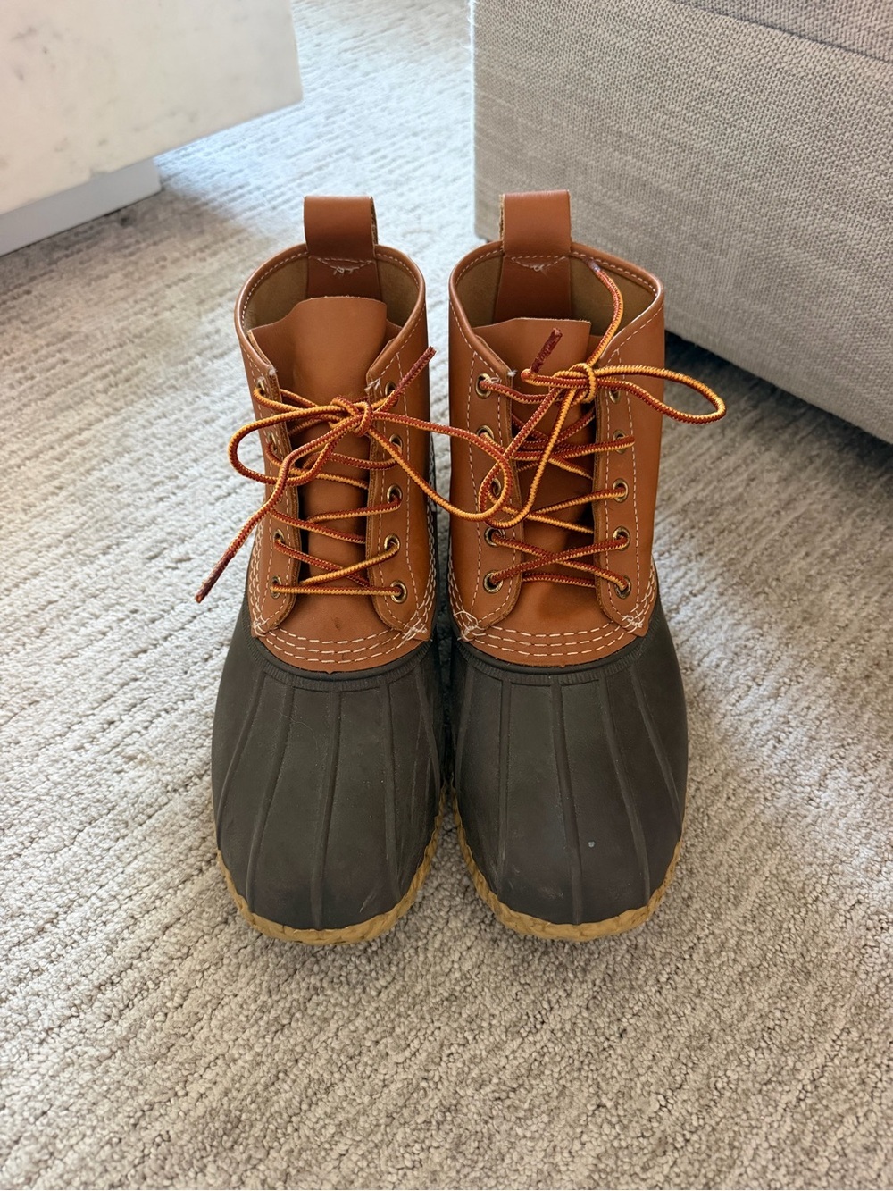 L.L. Bean Two-Tone Brown and Dark Brown Men's Duck Boots